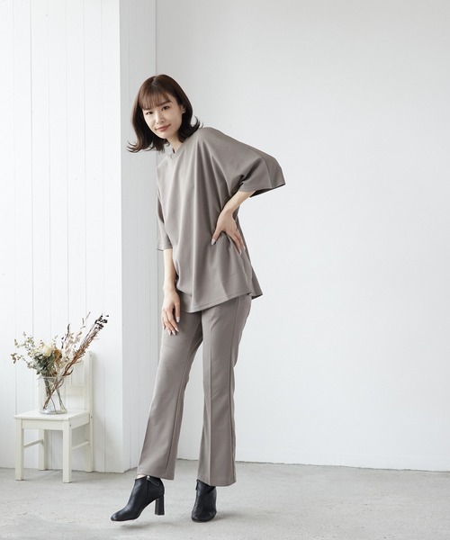VIBGYOR(ヴィブジョー)の「VIBGYOR Select/梨地クルー/Ntee(BL)(Tシャツ/カットソー・メンズ・ホワイト/チャコールグレー/ライトグレー/ブラック/グレイッシュベージュ・LARGE/MEDIUM)」の18枚目の写真