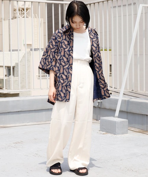 TOWNCRAFT(タウンクラフト)の「TOWNCRAFT/タウンクラフト PAISLEY BIG SHIRTS ペイズリー柄半袖シャツ(シャツ/ブラウス・メンズ・ブラック/ネイビー・M/L)」の14枚目の写真