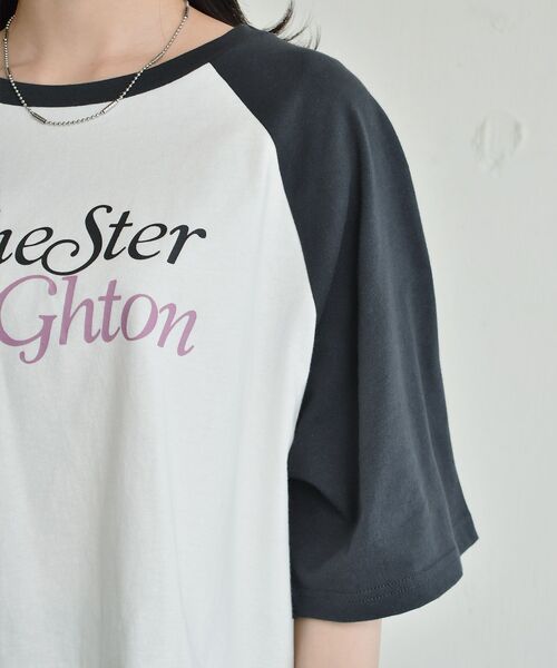 RETRO GIRL(レトロガール)の「ロゴラグラン半袖Tee(Tシャツ/カットソー・レディース・ブラック/グリーン/ラベンダー・FREE)」の19枚目の写真