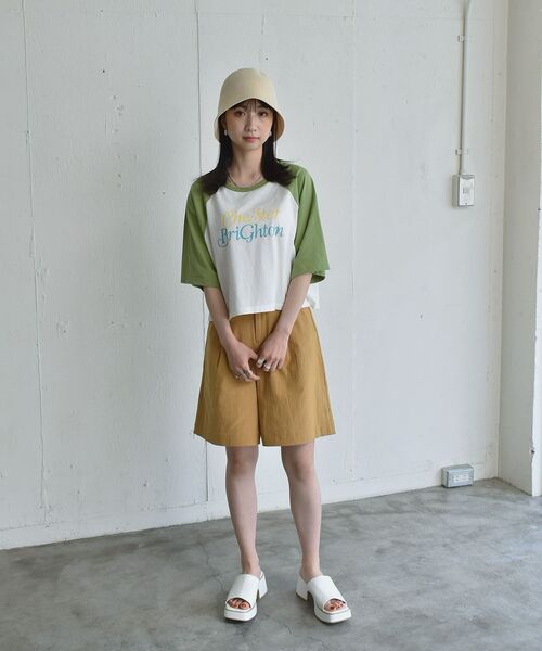 RETRO GIRL(レトロガール)の「ロゴラグラン半袖Tee(Tシャツ/カットソー・レディース・ブラック/グリーン/ラベンダー・FREE)」の17枚目の写真