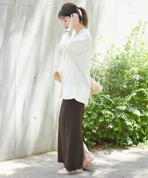 JOURNAL STANDARD（ジャーナルスタンダード）の「ドライコットンライトカーディガン（カーディガン/ボレロ・レディース・ホワイト/ブラック/ブルー/ライトグレー・FREE）」の11枚目の写真