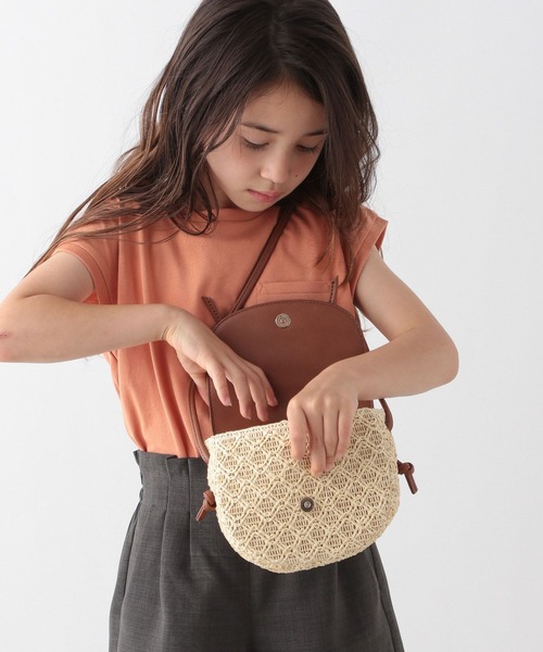 GLOBAL WORK（グローバルワーク）の「雑材ミニショルダー/キッズ/285418（ショルダーバッグ・キッズ・ダークブラウン/ブラック・FREE）」の3枚目の写真