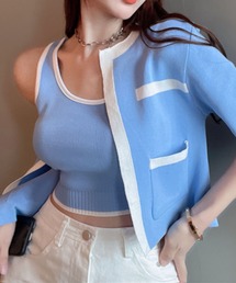 コンパクトカーディガンツインセット