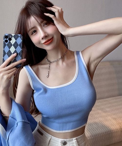 meJane（ミージェーン）の「コンパクトカーディガンツインセット（アンサンブル・レディース・ホワイト/ブラック/ブルー・FREE）」の13枚目の写真