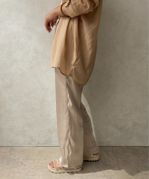 apres jour clair(アプレジュールクレア)の「【apres jour clair】サテンストレートパンツ【ZOZOTOWN限定アイテム】(その他パンツ・レディース・ブラック/アイボリー/ブラウン系その他・X-LARGE/フリー)」の20枚目の写真