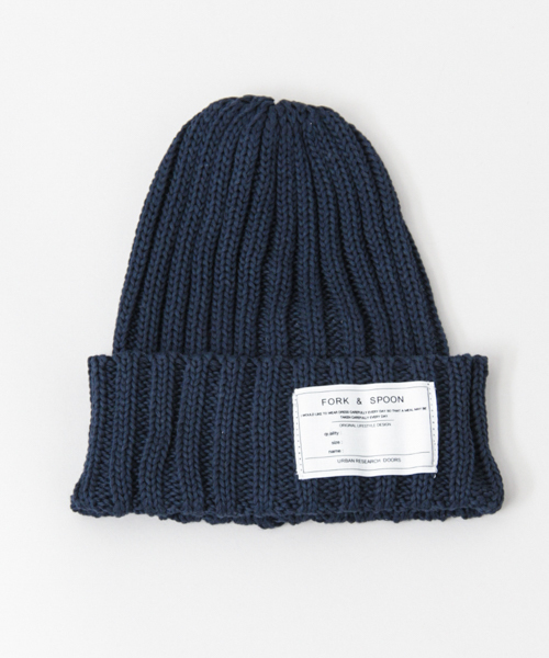 URBAN RESEARCH DOORS MENS（アーバンリサーチ ドアーズ メンズ）の「FORK＆SPOON ニットキャップ（ニットキャップ/ビーニー・メンズ・ネイビー/ライトグレー/オフホワイト/イエロー/グリーン/ベージュ・ONE）」の5枚目の写真