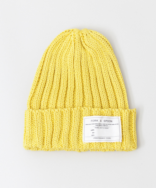 URBAN RESEARCH DOORS MENS（アーバンリサーチ ドアーズ メンズ）の「FORK＆SPOON ニットキャップ（ニットキャップ/ビーニー・メンズ・ネイビー/ライトグレー/オフホワイト/イエロー/グリーン/ベージュ・ONE）」の6枚目の写真