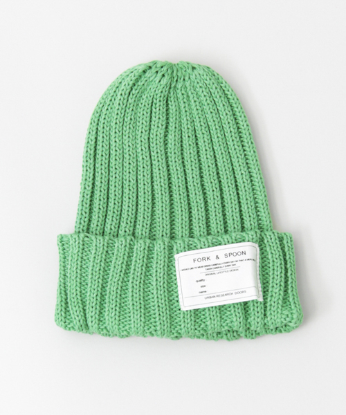 URBAN RESEARCH DOORS MENS（アーバンリサーチ ドアーズ メンズ）の「FORK＆SPOON ニットキャップ（ニットキャップ/ビーニー・メンズ・ネイビー/ライトグレー/オフホワイト/イエロー/グリーン/ベージュ・ONE）」の4枚目の写真