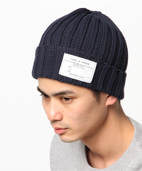 URBAN RESEARCH DOORS MENS（アーバンリサーチ ドアーズ メンズ）の「FORK＆SPOON ニットキャップ（ニットキャップ/ビーニー・メンズ・ネイビー/ライトグレー/オフホワイト/イエロー/グリーン/ベージュ・ONE）」の11枚目の写真