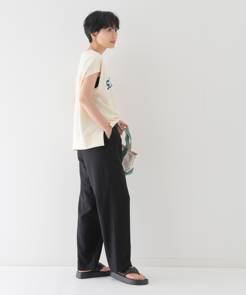 JOURNAL STANDARD relume（ジャーナルスタンダード　レリューム）の「リネンレーヨンテーパードパンツ（その他パンツ・レディース・ホワイト/ブラック/ブラウン・36/40/38）」の10枚目の写真