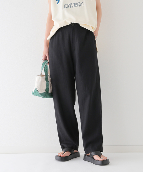JOURNAL STANDARD relume（ジャーナルスタンダード　レリューム）の「リネンレーヨンテーパードパンツ（その他パンツ・レディース・ホワイト/ブラック/ブラウン・36/40/38）」の11枚目の写真