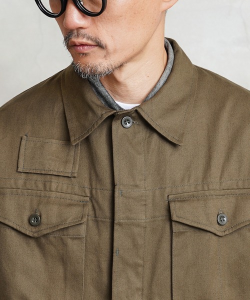 MILITARY（ミリタリー）の「【noey】チェコ軍 フライフロント ワークシャツ（シャツ/ブラウス・メンズ・ライトブラウン・1/3/2/4）」の14枚目の写真
