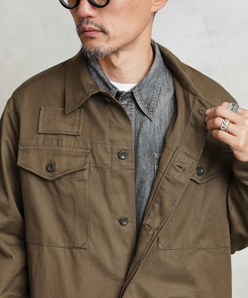 MILITARY（ミリタリー）の「【noey】チェコ軍 フライフロント ワークシャツ（シャツ/ブラウス・メンズ・ライトブラウン・1/3/2/4）」の11枚目の写真
