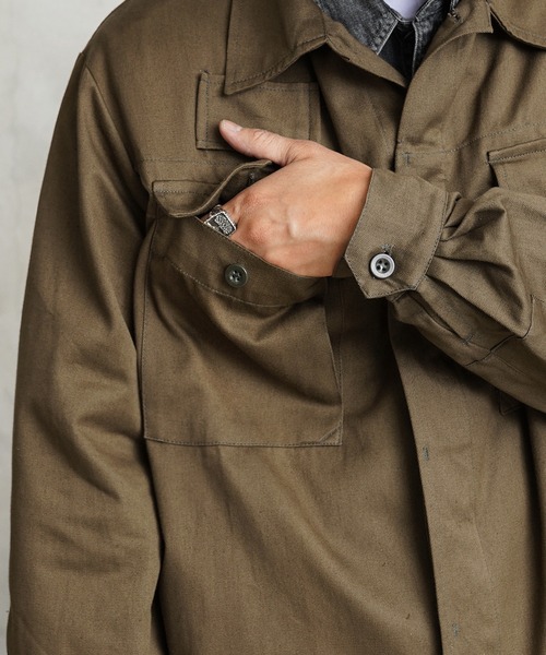 MILITARY（ミリタリー）の「【noey】チェコ軍 フライフロント ワークシャツ（シャツ/ブラウス・メンズ・ライトブラウン・1/3/2/4）」の20枚目の写真