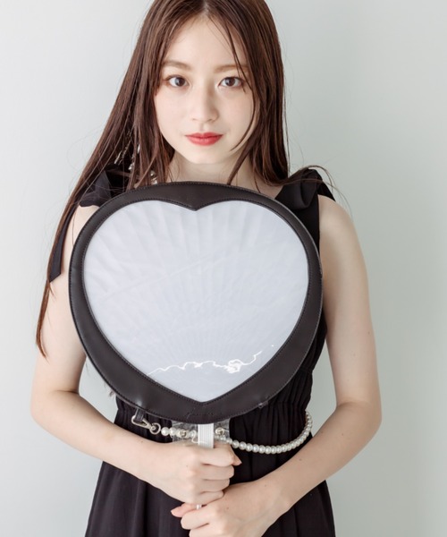 OLIVE des OLIVE（オリーブデオリーブ）の「Aimerianejoieうちわケース　1540100104（その他雑貨・レディース・パープル/サックスブルー/ピンク/シルバー/イエロー/ライトグリーン/ライトオレンジ系/ブラック/レッド・FREE）」の22枚目の写真