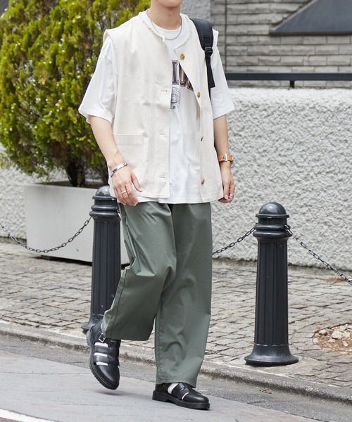 DISCOAT(ディスコート)の「【ユニセックス】デニムベスト(ベスト・レディース・アイボリー/インディゴブルー/サックスブルー・FREE)」の17枚目の写真