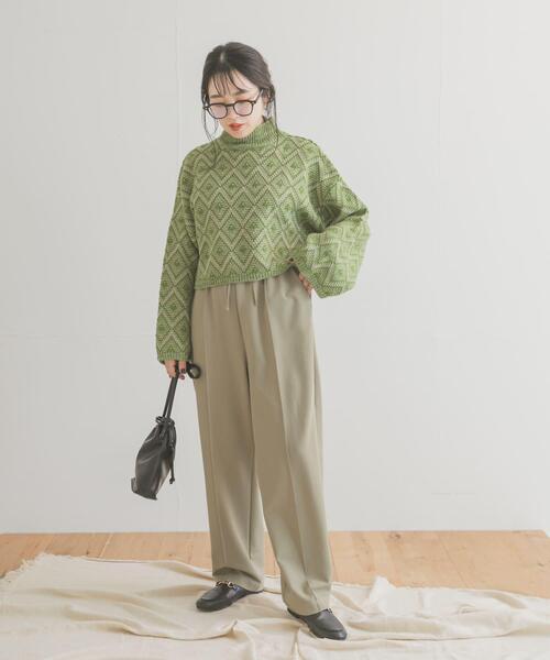 ITEMS URBANRESEARCH（アイテムズ アーバンリサーチ）の「ピンタックイージーパンツ（その他パンツ・レディース・ベージュ/ネイビー/ピンク・FREE）」の8枚目の写真