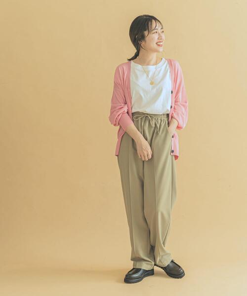 ITEMS URBANRESEARCH（アイテムズ アーバンリサーチ）の「ピンタックイージーパンツ（その他パンツ・レディース・ベージュ/ネイビー/ピンク・FREE）」の12枚目の写真