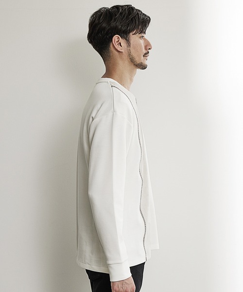 UNION STATION（ユニオンステーション）の「ダンボール×フェイクスエードポンチロンT（Tシャツ/カットソー・メンズ・ブラック/ネイビー/ホワイト・LL/L/M）」の4枚目の写真