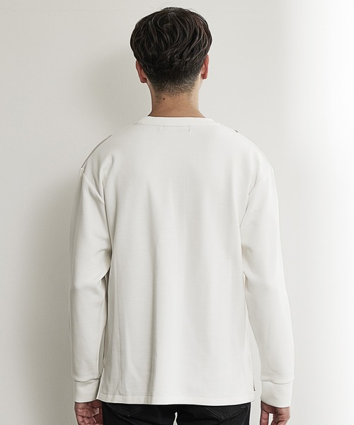 UNION STATION（ユニオンステーション）の「ダンボール×フェイクスエードポンチロンT（Tシャツ/カットソー・メンズ・ブラック/ネイビー/ホワイト・LL/L/M）」の5枚目の写真