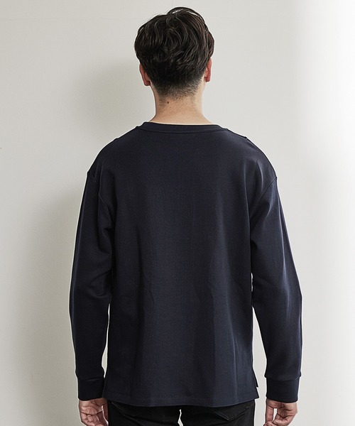 UNION STATION（ユニオンステーション）の「ダンボール×フェイクスエードポンチロンT（Tシャツ/カットソー・メンズ・ブラック/ネイビー/ホワイト・LL/L/M）」の8枚目の写真