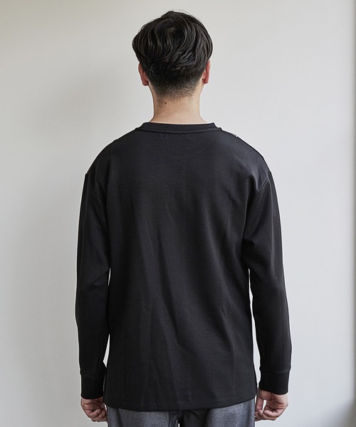 UNION STATION（ユニオンステーション）の「ダンボール×フェイクスエードポンチロンT（Tシャツ/カットソー・メンズ・ブラック/ネイビー/ホワイト・LL/L/M）」の10枚目の写真