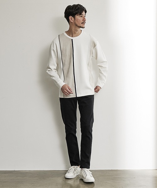 UNION STATION（ユニオンステーション）の「ダンボール×フェイクスエードポンチロンT（Tシャツ/カットソー・メンズ・ブラック/ネイビー/ホワイト・LL/L/M）」の11枚目の写真