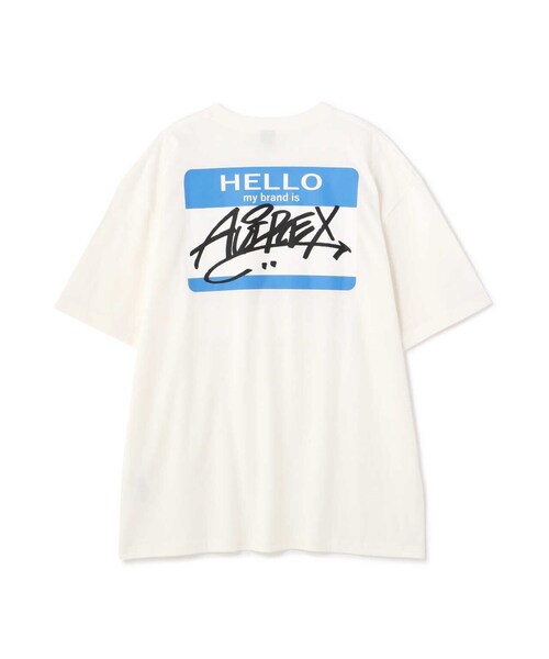 AVIREX（アヴィレックス）の「【直営店限定】HELLO MY BRAND IS T-SHIRT / ハロー マイブランド イズ Tシャツ / AVIREX / アヴィレックス（Tシャツ/カットソー・メンズ・ホワイト/ブラック・M/2XL/L/XL）」の15枚目の写真