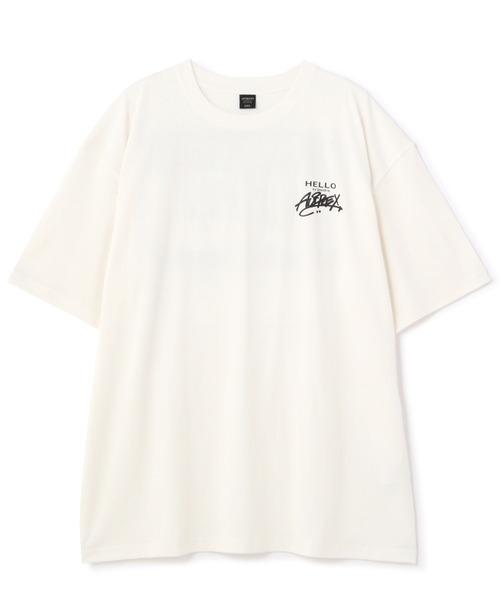 AVIREX（アヴィレックス）の「【直営店限定】HELLO MY BRAND IS T-SHIRT / ハロー マイブランド イズ Tシャツ / AVIREX / アヴィレックス（Tシャツ/カットソー・メンズ・ホワイト/ブラック・M/2XL/L/XL）」の6枚目の写真