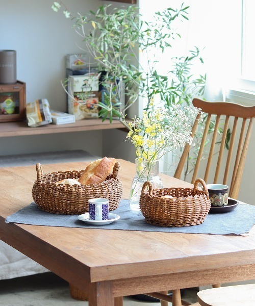 Creer（クレエ）の「UTILE(ユティル)洗えるラウンドローバスケットL（収納グッズ・レディース・ブラウン・ONE SIZE）」の3枚目の写真