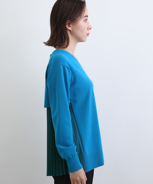 INDIVI（インディヴィ）の「◇【洗える】バックプリーツニット（ニット
