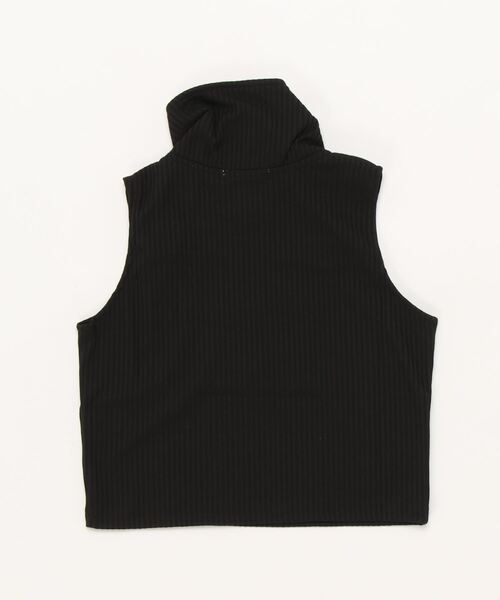 ARCHIVER（アーカイバ）の「【Bz】[SW] 無地テレコハ-フZIPチビP/Oノ-スリ-ブトップスピ-スマ-クスライダ-(RZ)（Tシャツ/カットソー・レディース・ブラック/ネイビー/オフホワイト・FREE）」の4枚目の写真