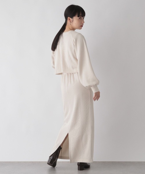 LOWRYS FARM（ローリーズファーム）の「カットカーディガンノースリープ２Ｐワンピース　123214（ワンピース・レディース・ブラック/パープル/ブラウン/アイボリー・FREE）」の8枚目の写真