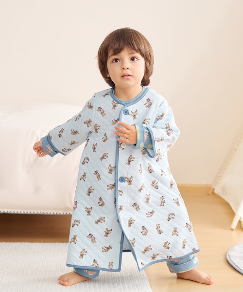 combimini（コンビミニ）の「ガウン兼用スリーパー（テディベア）（その他ルームウェア・キッズ・ベビーピンク/サックスブルー系・L(120-130)/M(100-110)/S(80-90)）」の8枚目の写真