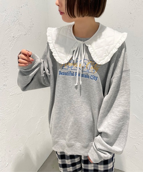 apres jour mignon（アプレジュールミニョン）の「キルティングフリル付け襟【ZOZOTOWN限定アイテム】（付け襟・レディース・ブラック/オフホワイト・フリー）」の3枚目の写真