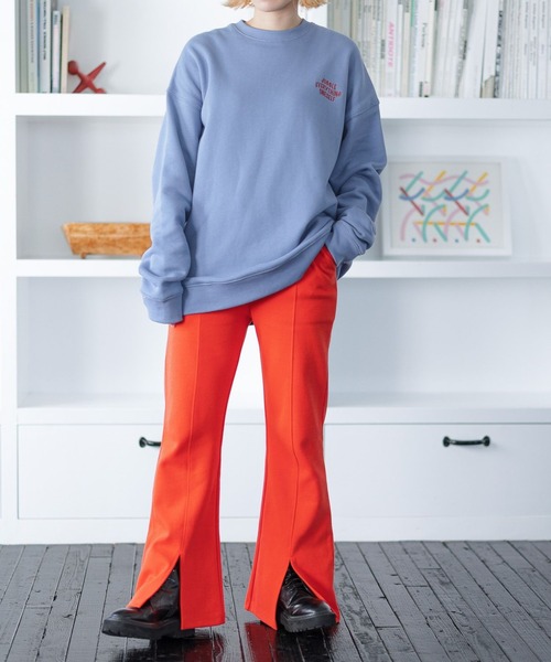 PBLIM（ページボーイリム）の「PAGEBOYLIM/スリットカットフレアパンツ（スラックス・レディース・ブラック/ブルー/ダークオレンジ・FREE）」の4枚目の写真