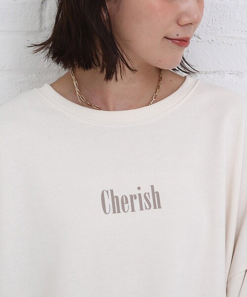 Cutie Blonde（キューティーブロンド）の「◆オーバーサイズ ロゴスウェット（スウェット・レディース・ホワイト系その他/チャコール/ライトグレー系/アイボリー系/パープル系5/オレンジ系5・00）」の10枚目の写真