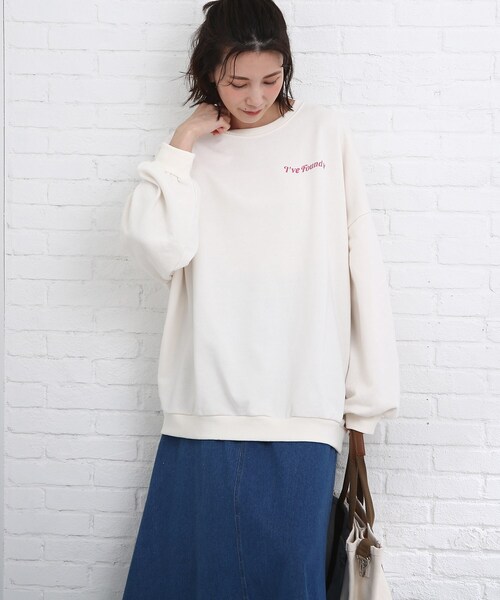 Cutie Blonde（キューティーブロンド）の「◆オーバーサイズ ロゴスウェット（スウェット・レディース・ホワイト系その他/チャコール/ライトグレー系/アイボリー系/パープル系5/オレンジ系5・00）」の16枚目の写真