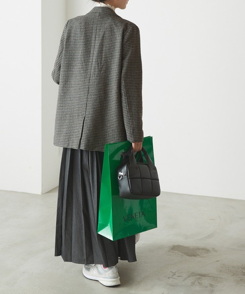 forksy.（フォルクシー）の「【forksy.】ガンクラブチェックダブルボタンテーラードジャケット（テーラードジャケット・レディース・ベージュ/グレー・FREE）」の10枚目の写真