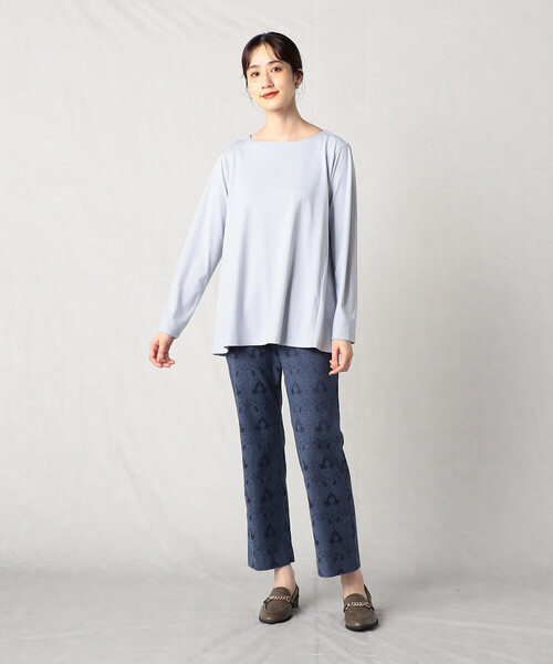 Comme　Ca　Mature（コムサマチュア）の「ロングＴシャツ（Tシャツ/カットソー・レディース・ライトグレー/オフホワイト/モカ・FREE）」の6枚目の写真