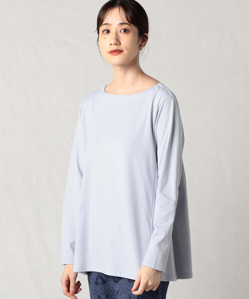 Comme　Ca　Mature（コムサマチュア）の「ロングＴシャツ（Tシャツ/カットソー・レディース・ライトグレー/オフホワイト/モカ・FREE）」の7枚目の写真