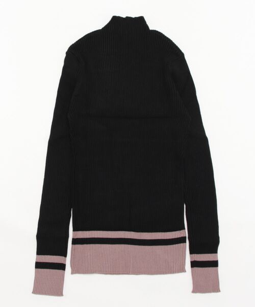 バイカラーラインニットプルオーバー