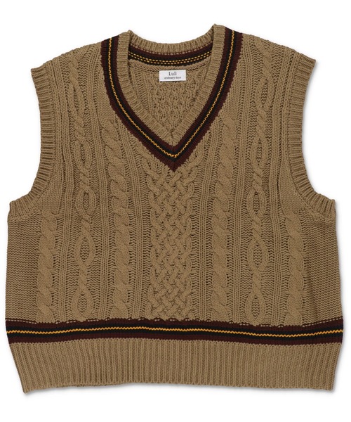 Lull（ルル）の「【Lull / ルル】チルデンニットベスト（ベスト・レディース・サックスブルー/イエロー/アイボリー/モカ・ONESIZE）」の16枚目の写真