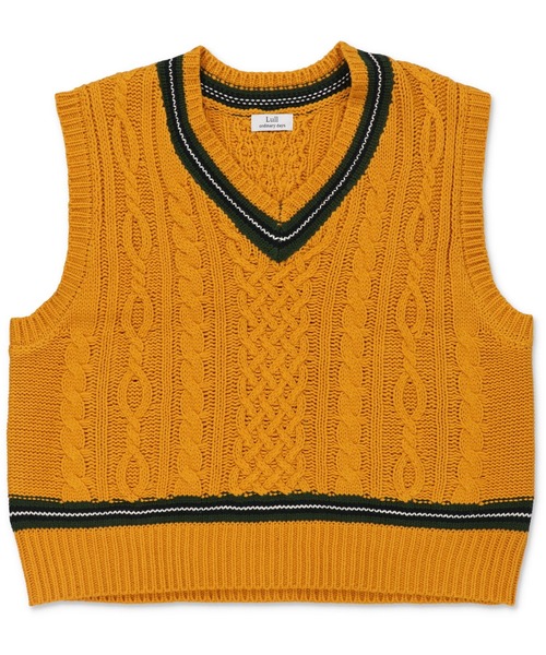 Lull（ルル）の「【Lull / ルル】チルデンニットベスト（ベスト・レディース・サックスブルー/イエロー/アイボリー/モカ・ONESIZE）」の18枚目の写真