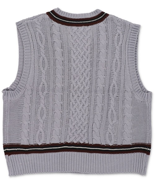 Lull（ルル）の「【Lull / ルル】チルデンニットベスト（ベスト・レディース・サックスブルー/イエロー/アイボリー/モカ・ONESIZE）」の10枚目の写真