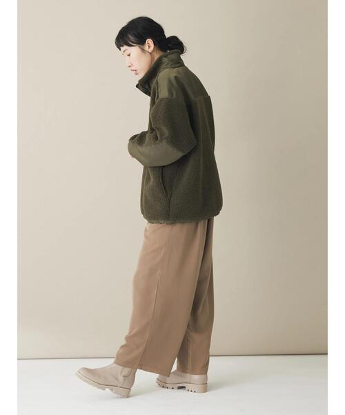 CRAFT STANDARD BOUTIQUE(クラフトスタンダードブティック)の「ボアZIPブルゾン(ブルゾン・レディース・カーキ/ブラック/キャメル・M/L)」の4枚目の写真