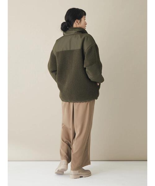 CRAFT STANDARD BOUTIQUE(クラフトスタンダードブティック)の「ボアZIPブルゾン(ブルゾン・レディース・カーキ/ブラック/キャメル・M/L)」の5枚目の写真