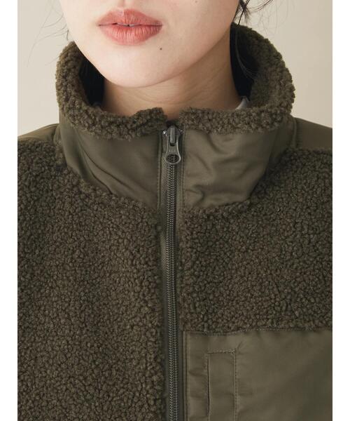 CRAFT STANDARD BOUTIQUE(クラフトスタンダードブティック)の「ボアZIPブルゾン(ブルゾン・レディース・カーキ/ブラック/キャメル・M/L)」の6枚目の写真