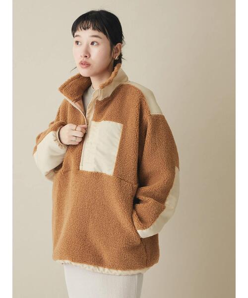 CRAFT STANDARD BOUTIQUE(クラフトスタンダードブティック)の「ボアZIPブルゾン(ブルゾン・レディース・カーキ/ブラック/キャメル・M/L)」の11枚目の写真