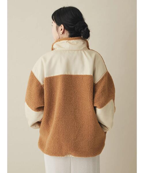 CRAFT STANDARD BOUTIQUE(クラフトスタンダードブティック)の「ボアZIPブルゾン(ブルゾン・レディース・カーキ/ブラック/キャメル・M/L)」の13枚目の写真